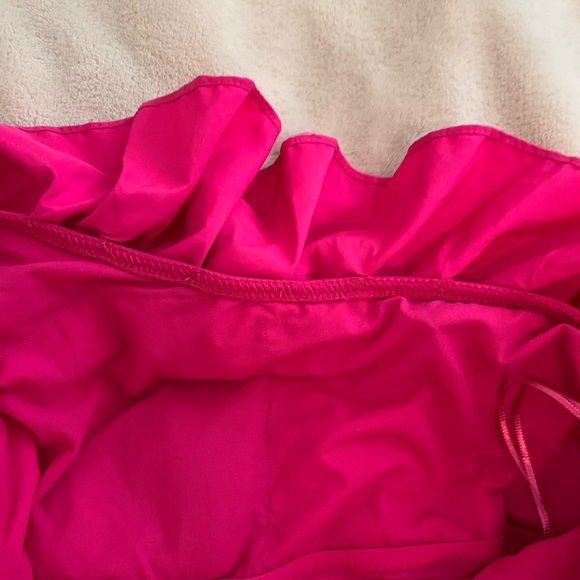 ZARA size XL hot pink one shoulder Ruffle Swimsuit brand new with tags - Picture 6 of 16